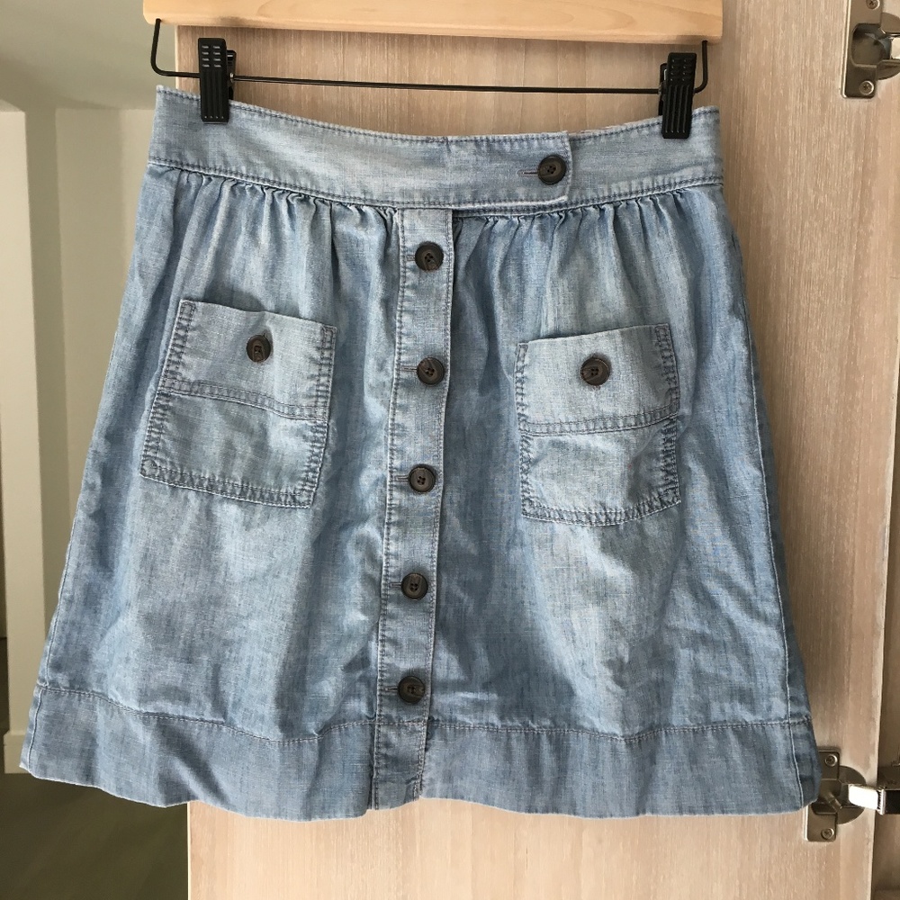 J. Crew chambray 'Dorrie' skirt